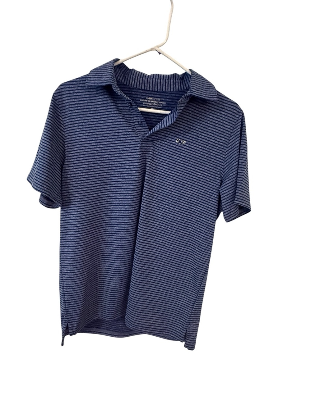 Vineyard Vines Boys XL Striped Polo Shirt - Navy